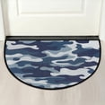 thumbnail image 7 of Classic Camo Half Round Door Mat, Navy Blue Non-Slip Half Circle Area Rug Doormat Washable Half Moon Rug Indoor Entrance Doormat for Kitchen Bedroom Home Decor 24"x36", 7 of 7