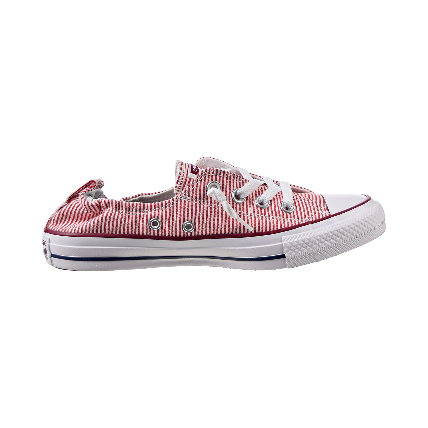 red and white striped converse