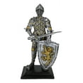 thumbnail image 4 of Medieval Swordsman Knight Of Lyon Figurine 8.5"H Suit of Armor Coat Of Arms Lion, 4 of 9