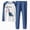 R599-Blue, variant on NOLDARES Baby Kids Girls Outfits Fall Winter Clothing 2pcs Long Sleeve Soft Print Sweatshirt and Cozy Joggers Set Clothes(White,2-3 Y)