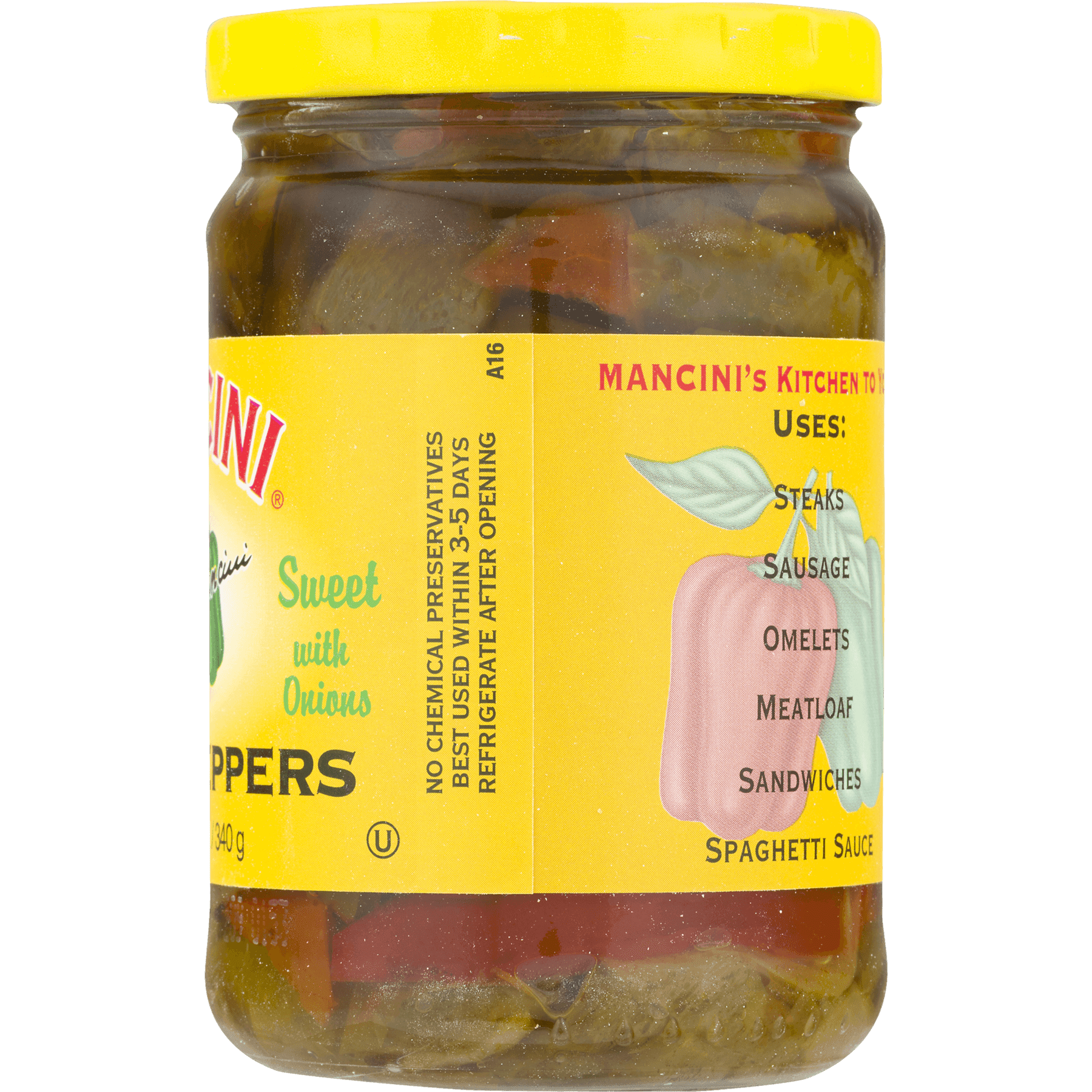 Mancini RCtdy To Serve Sweet Fried Peppers With Onions, 12 Oz