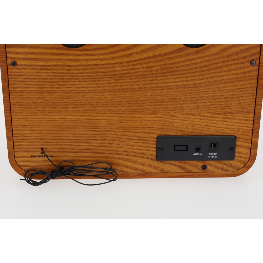 RadioShack Retro AM/FM Radio with Bluetooth, Dual 5W Speakers, Analog Tuning, Wooden Finish, Model 4001796