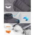 thumbnail image 6 of Women's Lightweight Packable Puffer VestWarm Quilted Windproof Sleeveless Jacket with 5 Zipper Pocketsfor Golf Hiking Travel Casual Wear Grey 2XL, 6 of 8