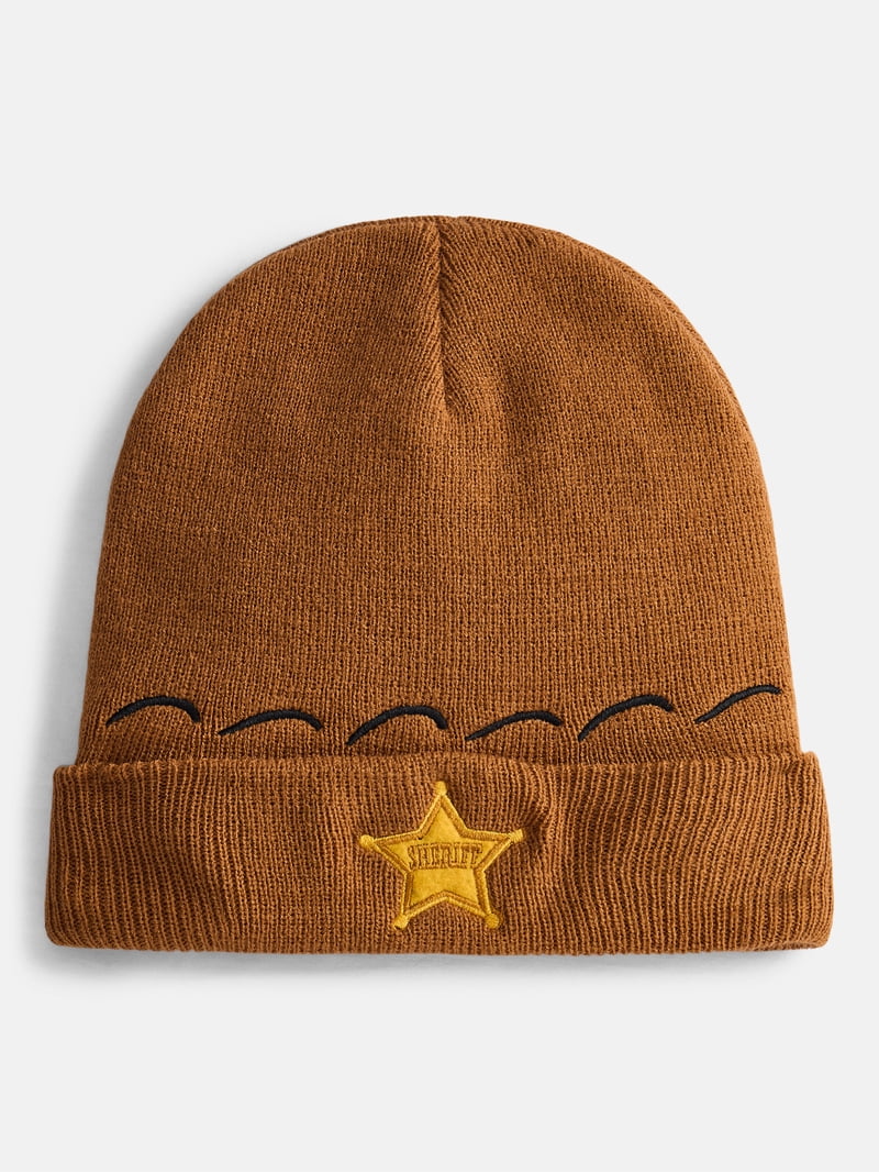 Toy Story Men's Woody Cosplay Graphic Tee and Beanie Set, 2 Piece