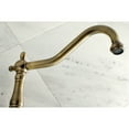 thumbnail image 3 of Kingston Brass KS1023PL Heritage Two-Handle Wall Mount Roman Tub Faucet, Antique Brass, 3 of 8