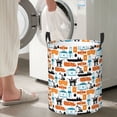 thumbnail image 4 of Lsque Industrial Transportations pattern Laundry Hamper Basket, Tall Woven Rope Hamper Basket for Clothes, Lightweight Storage Basket, Collapsible Waterproof-, 4 of 8