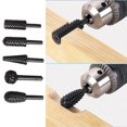 thumbnail image 4 of Rotary Burr Set Power Tools Wood Grinding Engraving Carving File Rasp Drill Bits Rotary Drill Burrs Shank Bit Set For Woodworking Kit (5pcs, Black), 4 of 5