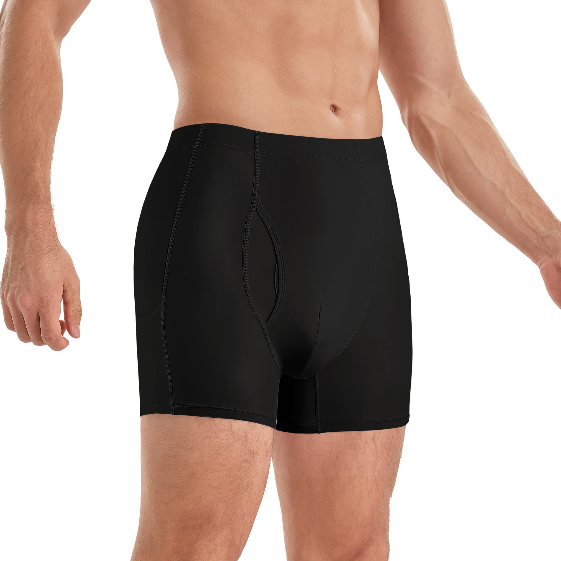 Lenen deur Heel veel goeds Eleady Men's Padded Men's Shapewear Shorts Underwear Boxer Briefs Tummy  Control Body Shaper Enhance Butt Lifter Shapewear with Removable  Padded(Black 3X-Large) - Walmart.com