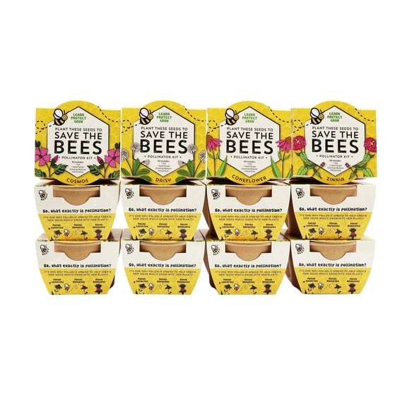 Save the Bees Wildflower Paper Cup Grow Kit | Assorted 12-pack
