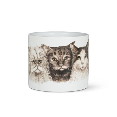 Set of 6 Small Cat Trio Planter
