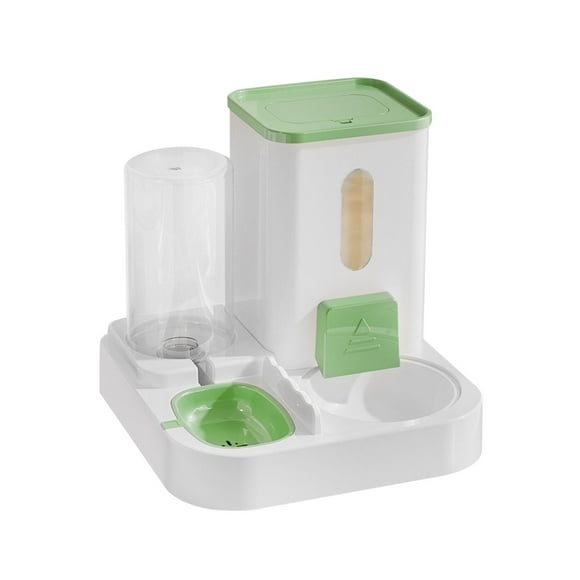 Esquirla Food Feeder and Water Dispenser for Indoor Cats Automatic Pet Water Fountain Green