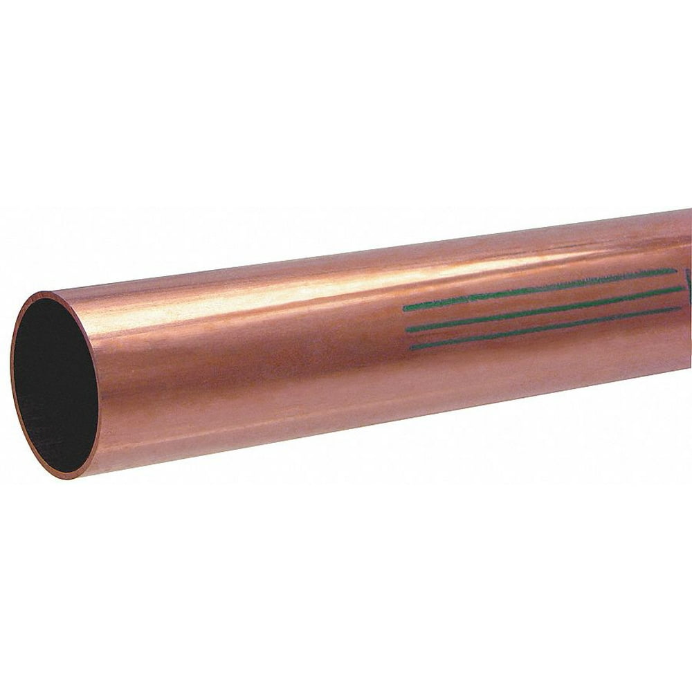 10 ft. Hard Straight Copper Tubing, 13/8" Outside Dia., 1.250" Inside Dia.