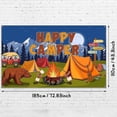 thumbnail image 2 of Fondo de camping, decoración para fiesta de campistas, pancarta de feliz campista, fogata, bosque, aventura, fondo de fotografía para fiesta temática de camping, fiesta de cumpleaños S, 2 of 5