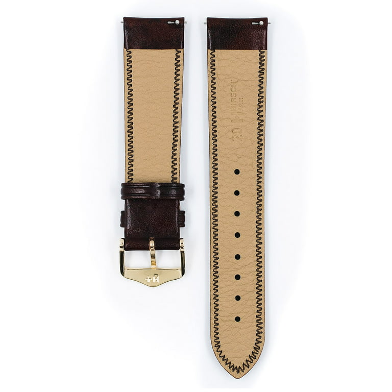 Hirsch Crocograin Bonded Leather Watch Strap