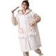 thumbnail image 2 of Pijama de vellón coral grueso para mujer, de manga larga, con capucha, bonito dibujo animado de perro, camisón de terciopelo cálido, traje de franela para el hogar, 2 of 6