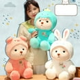 thumbnail image 6 of LIWEN 25/35/45cm Bear Plush Toy Cute Piggy Rabbit Dinosaur Cross-dressing Animal Doll Plushie Sofa Ornament Fluffy Stuffed Animal Doll Plush Pillow Toy Christmas Gift, 6 of 8