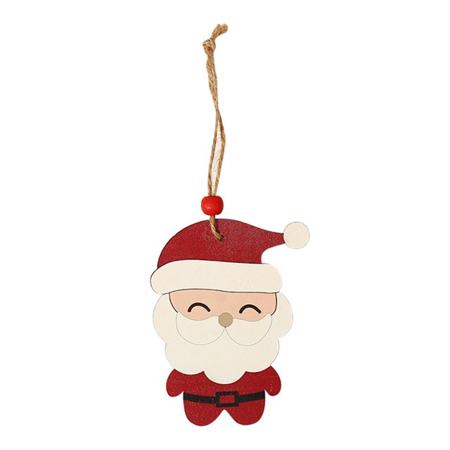 Adornos colgantes para árboles de Navidad, colgante de madera creativo y para anciano, colgantes pequeños de muñeca para parejas con cuerdas