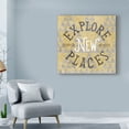 thumbnail image 3 of Trademark Fine Art 'Mod Triangles Explore New Places Gold' Canvas Art by Michael Mullan, 3 of 3