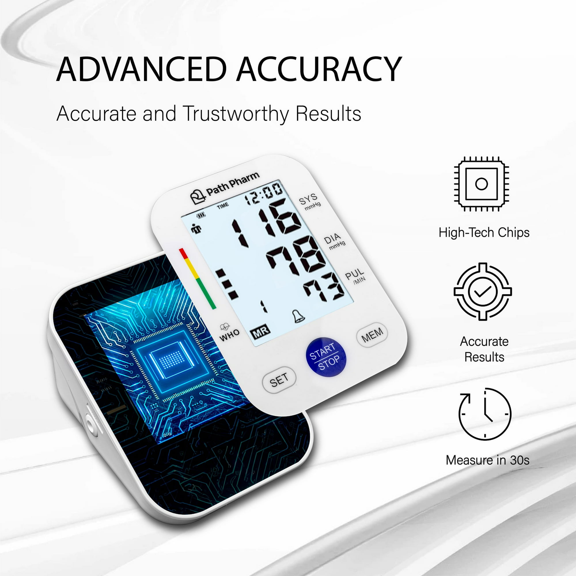 Tensiomètre Numérique De Poignet LCD - Mesure Précise De La Tension Et Du Rythme Cardiaque