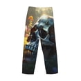 thumbnail image 3 of Vsdgher Flower Field Skull Print Mens Pajama Pants Sleep & Lounge Pants, PJ Bottoms With elastic waistb and Pockets, 3 of 5