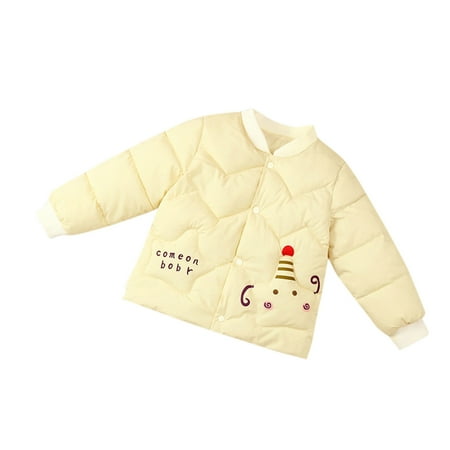 

Verugu Toddler Baby Girls Boys Winter Coat Thicken Warm Jackets Baby Hooded Snow Outwear Coat Kids Winter Cartoon Windproof Coat Hooded Warm Outwear Waistcoat Yellow 18-24 Months