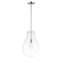 Maxim 10162CLSN 12 in. Gourd 1 Light Satin Nickel Single Pendant Ceiling Light