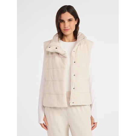 Avia Women's and Women's Plus Velour Ribbed Vest, Sizes XS-4X