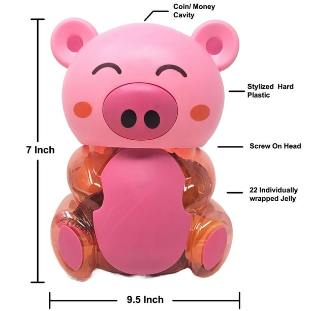 Juicy Chew Fruit Jelly with Piggy Bank for Preschool Classroom