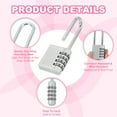 thumbnail image 3 of Uxcell Long Shackle Combination Locks, Combination Padlock for Gym Sports Locker Lock Outdoor Fence Gate Hasp Storage Silver, 3 of 7
