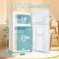 thumbnail image 6 of TACOOL Refrigerator with Top Freezer 3.5Cu.ft Two Door Small Mini Fridge with Extra Drink Space for Home Office Dorm White, 6 of 8