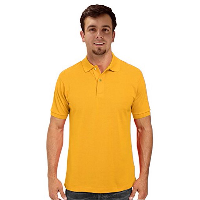 Peach Couture Polo Piqué Classique à Manches Courtes pour Hommes