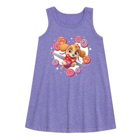 

Paw Patrol - Skye Conversation Hearts - Toddler and Youth Girls A-line Dress