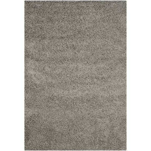SAFAVIEH Lavena Solid Plush Shag Area Rug, Light Grey, 8' x 10'