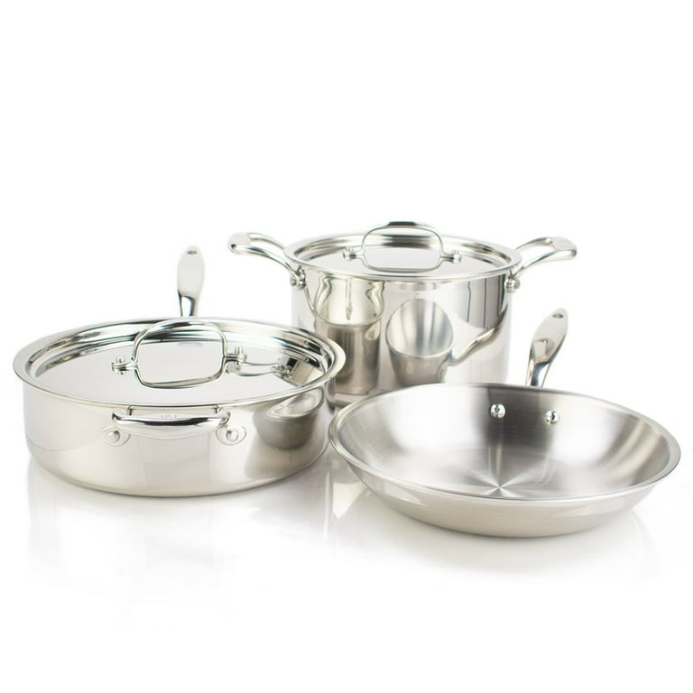 Heritage Steel Enhanced 5-ply Stainless Essentials Cookware Set - 5 Piece