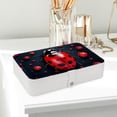 thumbnail image 6 of Seven Starred Ladybird PU Leather Jewelry Organizer Box Necklace Holder with Removable Compartment - Portable, 6 of 6
