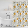 thumbnail image 3 of Spring Daisy Shower Curtain, Waterproof Shower Curtains for Bathroom, Country Watercolor Yellow White Floral Leaf Washable Fabric Bathtub Curtain Set Bath Decor with 12 Hooks 48"x72", 3 of 8