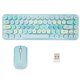 thumbnail image 2 of Combo de Teclado y Mouse Inalámbrico 24G 68 Teclas Redondas Cute Retro Keyboard Mouse 800 1200 1600 Ajuste DPI Combo de Teclado y Mouse para Juegos de Oficina Familiar ANGGREK Otros, 2 of 8
