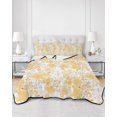thumbnail image 3 of Yellow Flowers Twin Size Down Alternative Comforter, Lightweight Comforter Quilt Bedding Set with Pillow Shams Watercolor Summer Botanical Floral All Seasons Bed Comforter Duvet Insert 68"x86", 3 of 7