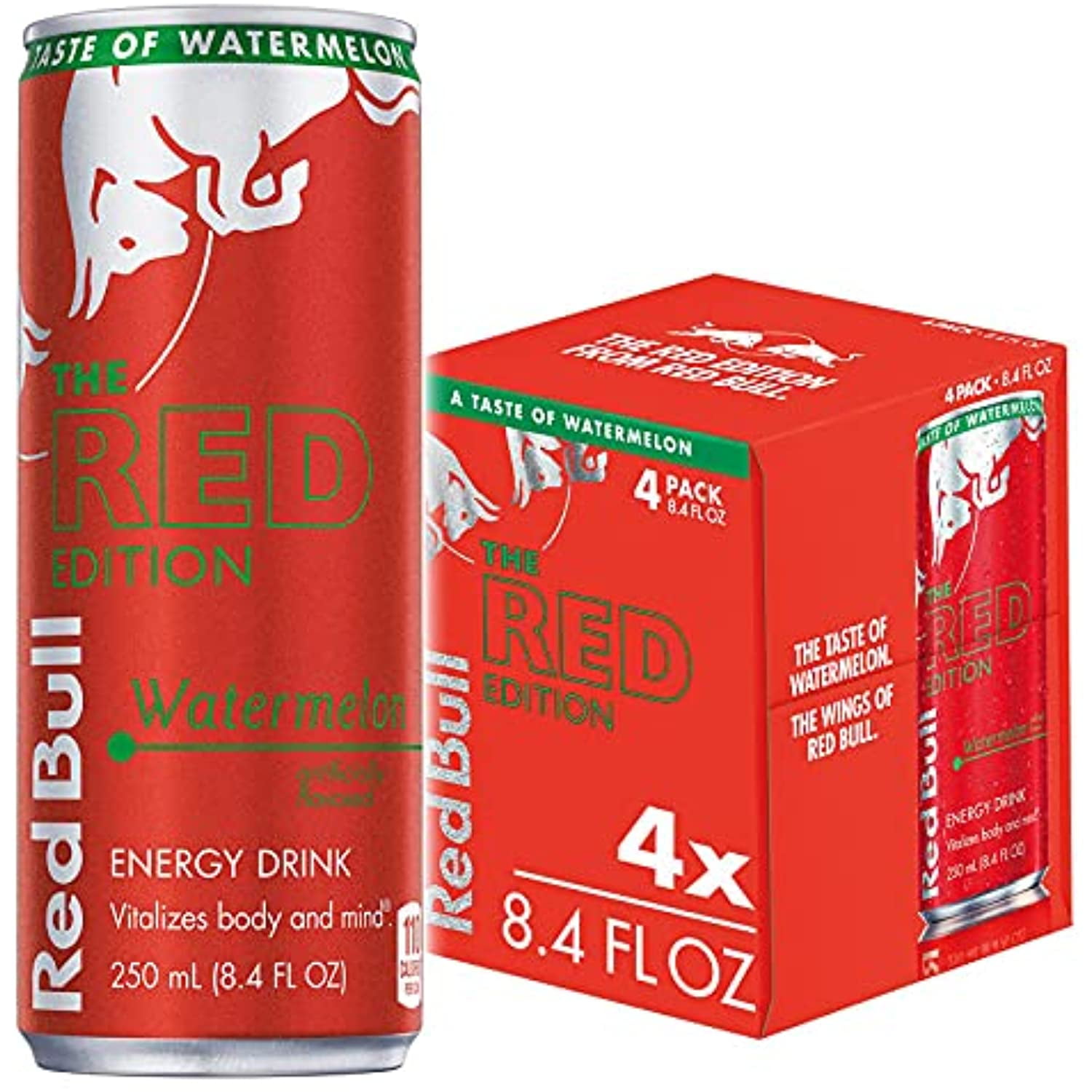 Red Bull Drink, Watermelon, 8.4 Fl Oz (4 Pack)