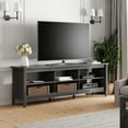thumbnail image 6 of WAMPAT Black TV Stand for 75+ inch TV, Classic TV Cabinet with 6 Cubby for Living Room, 6 of 6