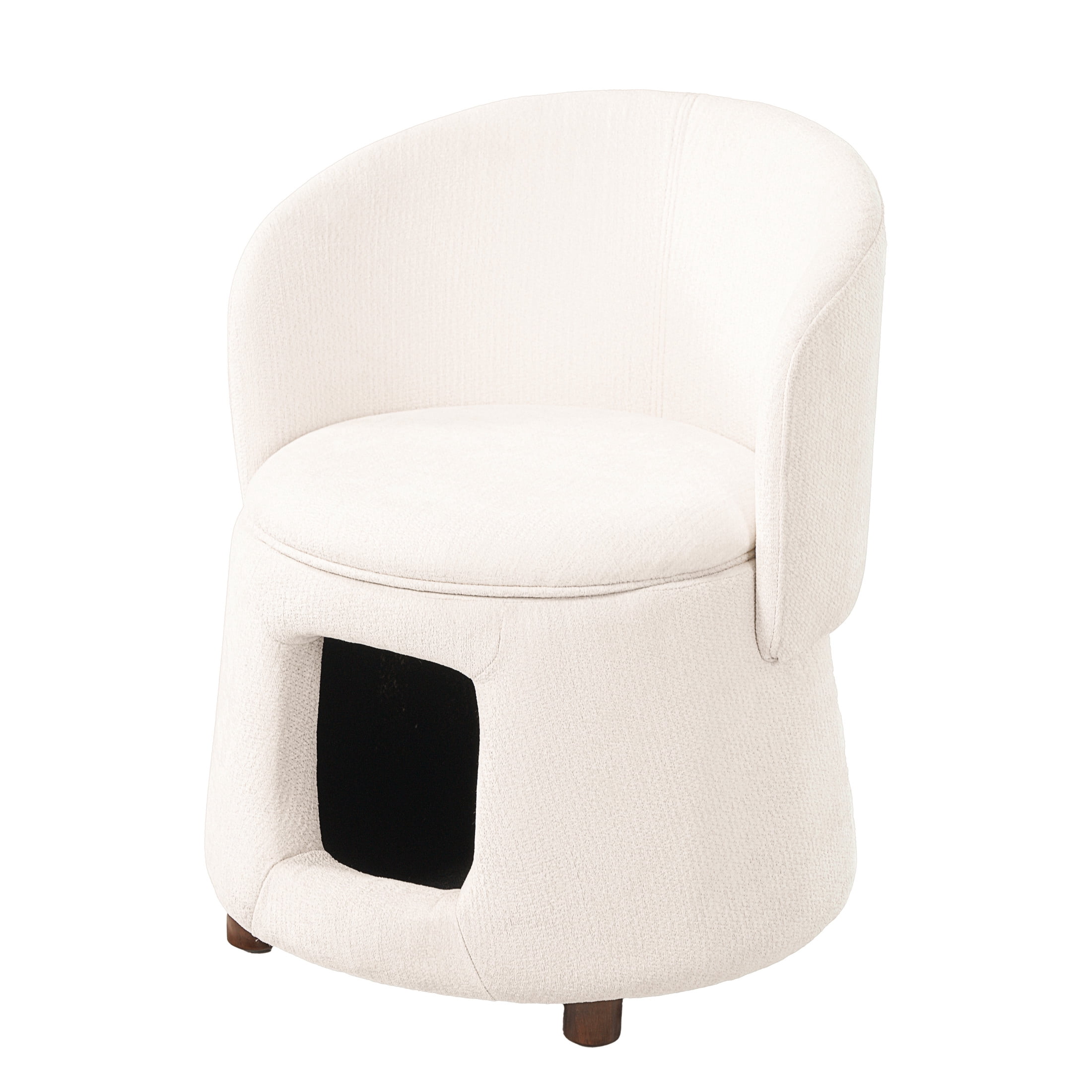 Christopher Knight Home Pet Friendly Accent Chair with Hidden Storage Nook, Convertible Stool, Beige