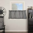 thumbnail image 4 of VHC Brands Annie Buffalo Check Cotton Farmhouse Kitchen Curtains Rod Pocket 24x36 Tier Pair, Black, 4 of 7