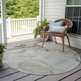 thumbnail image 6 of Addison Rugs Chantille Indoor/Outdoor Transitional Watercolors Beige Washable Round Rug, 8' x 8', 6 of 6