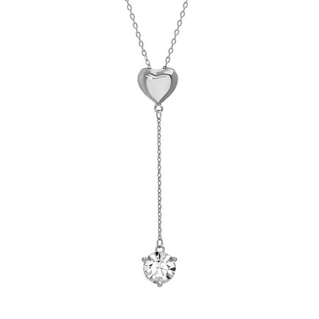 Facetted Heart - Faceted Crystal Heart Drop Necklace made with Swarovski Crystals