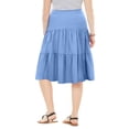 thumbnail image 2 of Woman Within Plus Size Elastic-Waist Knit Tiered Skirt, 2 of 3