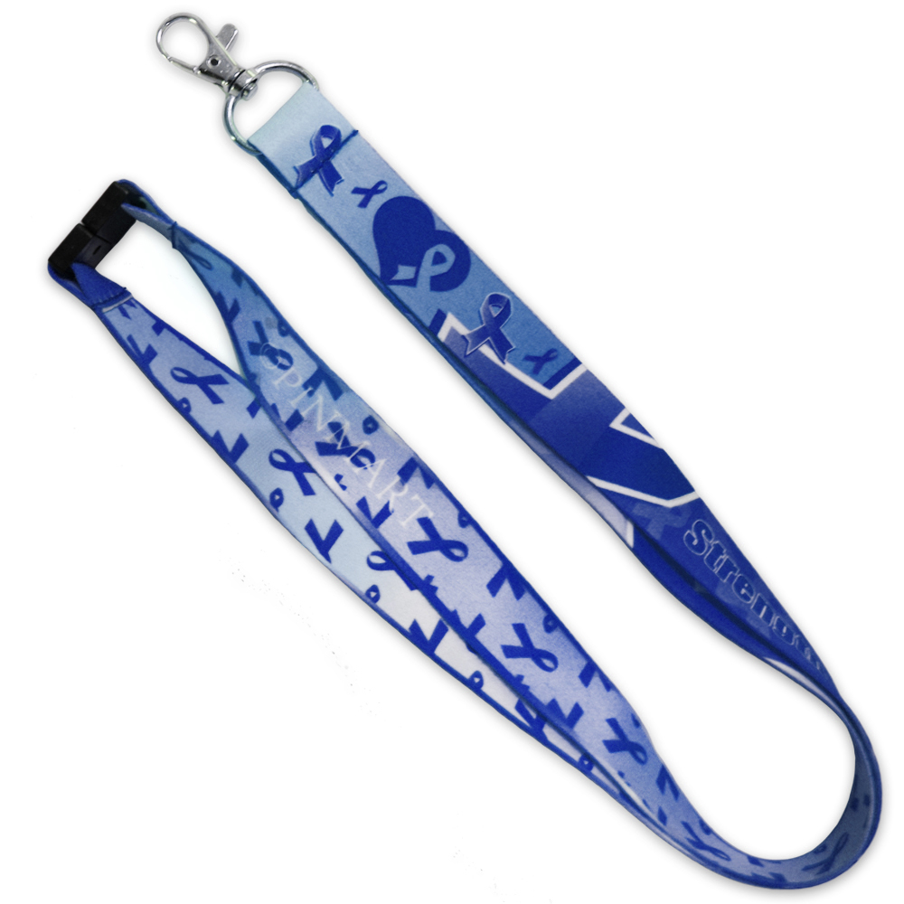 PinMart's Blue Awareness Ribbon Lanyard Neck Ribbon Key chain Walmart