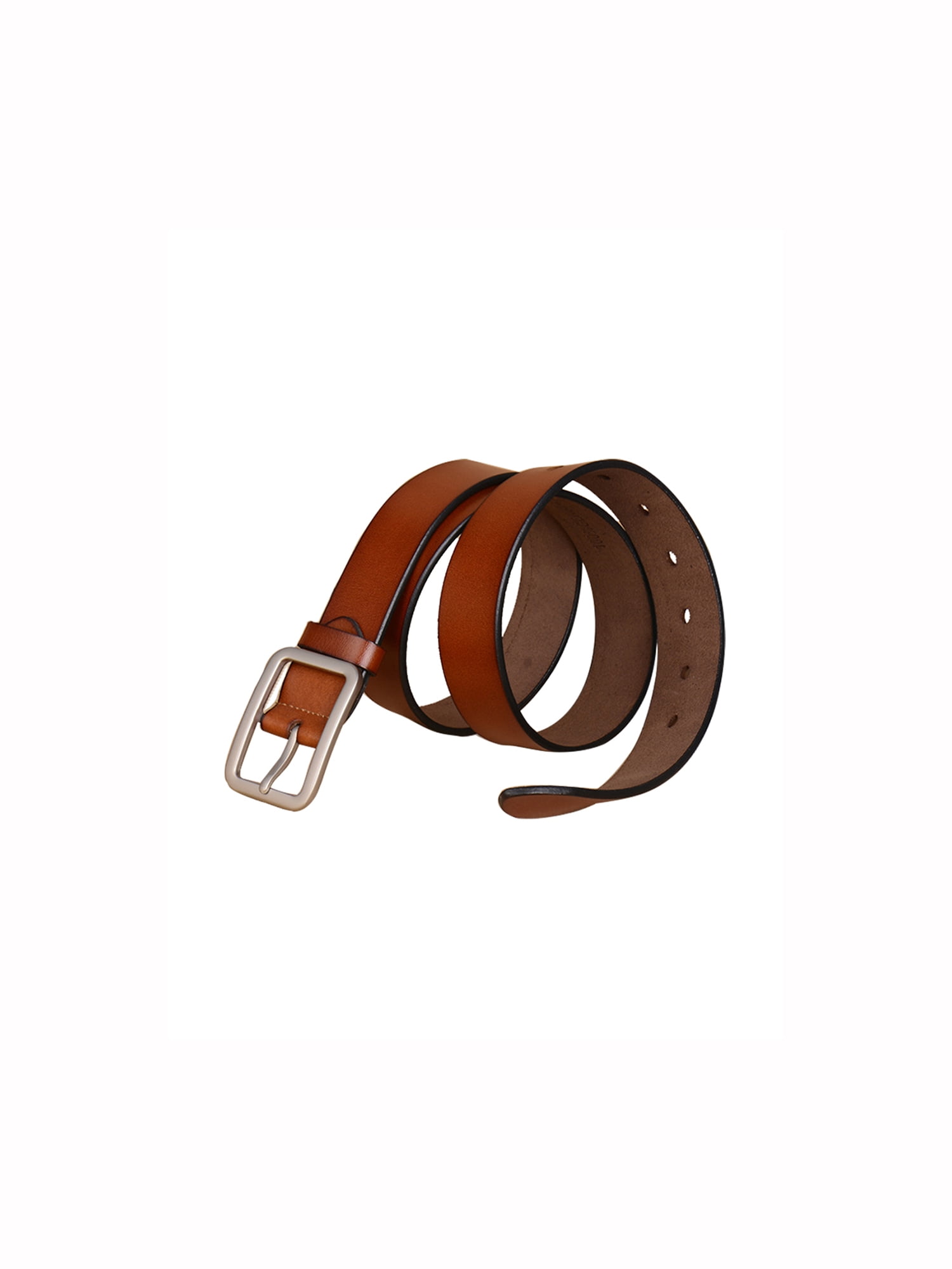 Men Casual Single Pin Buckle Dress Leather Belt 33mm Width 1 1/4
