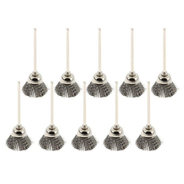 S SERENABLE Brosse à Roue 10 Pcs Broyeur de Perceuse Forme de Tasse