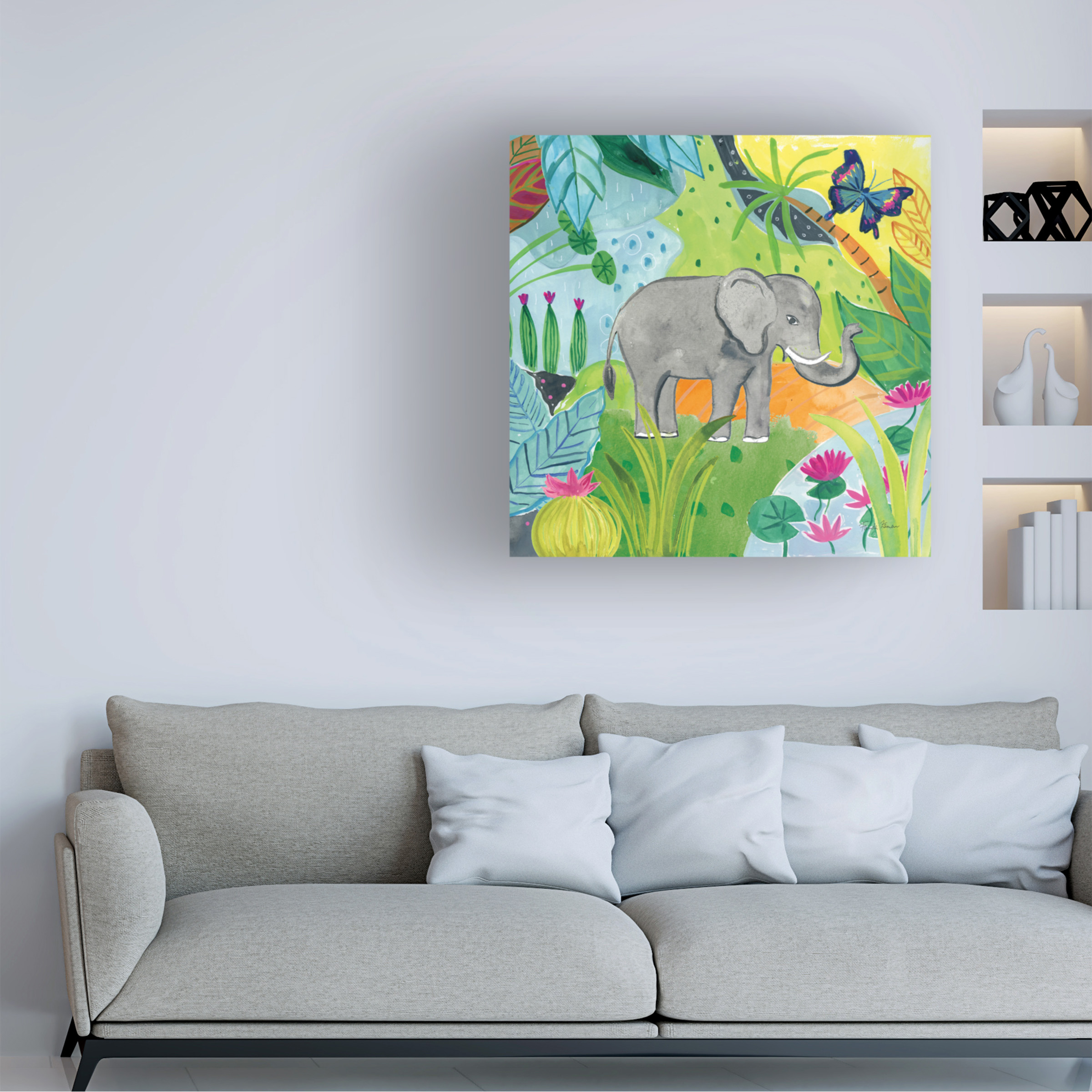 Trademark Fine Art 'The Big Jungle I' Canvas Art by Farida Zaman
