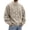Khaki-10, variant on Solid Color Casual Half Zip Hoodless Sweatshirt Pullover Long Sleeve Athletic Top For Streetwear And